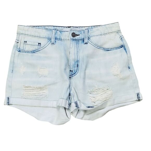 Kancan Estillo Disressed Cuffed Shorts - Picture 1 of 5